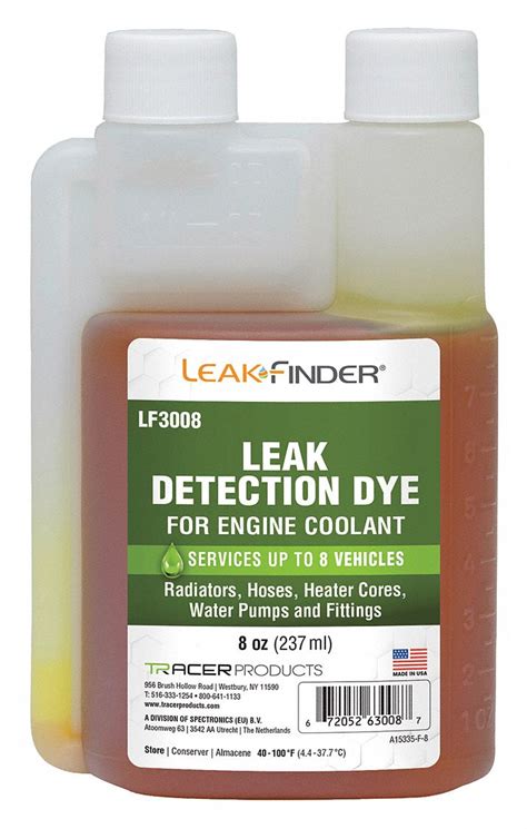 Leakfinder Ac Dye 8 Oz Size Uv Leak Detection Dye 55np29lf3008