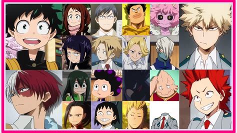 Boku No Hero Academia All Characterstudent In Class 1 A