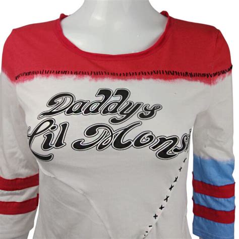 suicide squad cosplay harley quinn daddy s lil monster t shirts new sublimation ebay