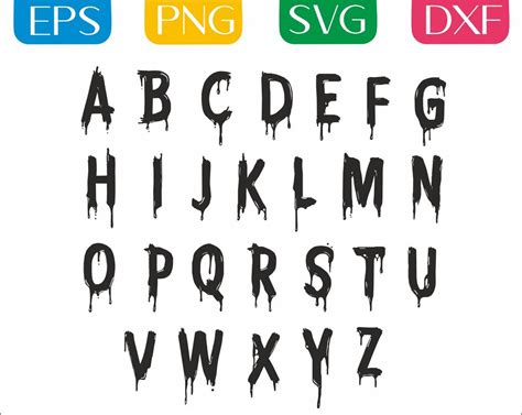 Dripping Font Svg Dripping Svg Dripping Letters Alphabet Svg Etsy In Images