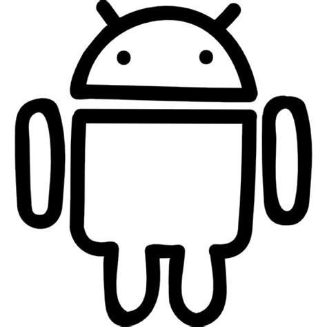 Android Hand Drawn Logo Outline Icons Free Download
