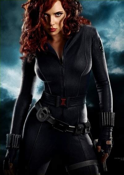 With her staple black catsuit, bullet bracelets, and fiery red mane, black widow is a striking character. Forbidden Forest: Black Widow Film Costume Scarlett Johansson