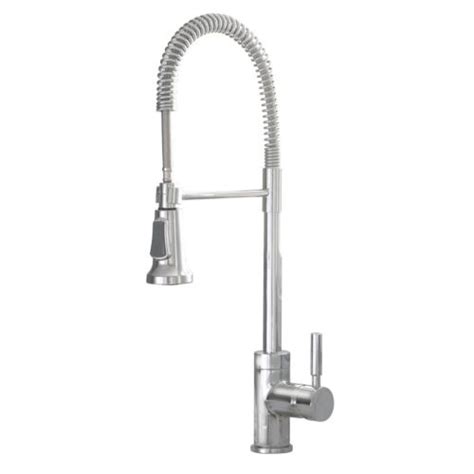 Industrial Style Chrome Pull Down Kitchen Sink Faucet