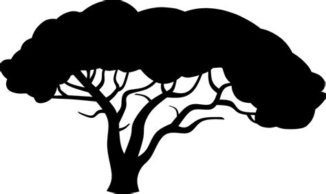 African Tree Icon Vector Illustration African Tree Silhouette For Icon