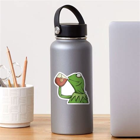 Kermit Sipping Tea Meme Sticker For Sale By Sammyaart Redbubble