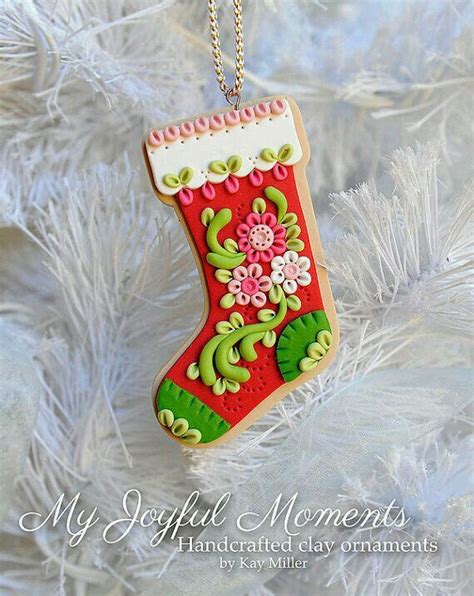 Handcrafted Polymer Clay Stocking By My Joyful Moments ~ Kay Miller