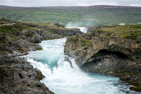 Beautiful Godafoss Waterfall In Iceland Stock Image Image Of Natural