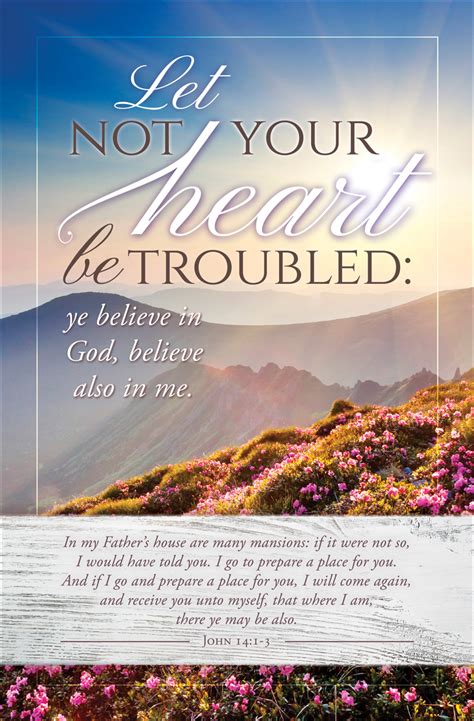 Standard Funeral Bulletin Let Not Your Heart Be Troubled