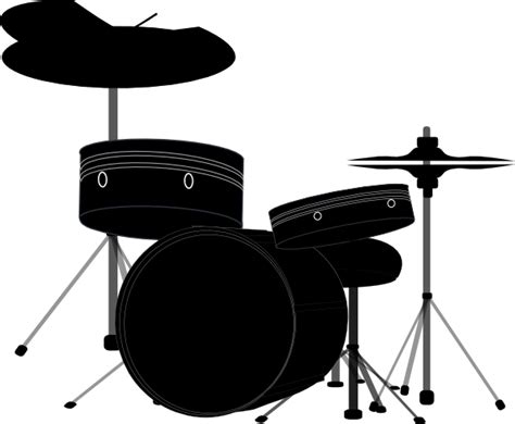 Drum Set Clipart Black And White