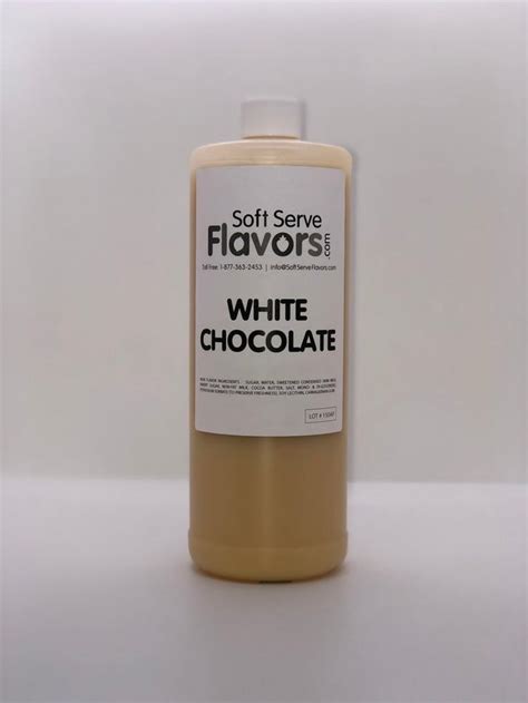 32 Oz Bottle Of White Chocolate Flavor Extract For Soft Serve Ice Cream
