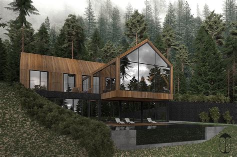 Forest House On Behance Forest House Woodland House House