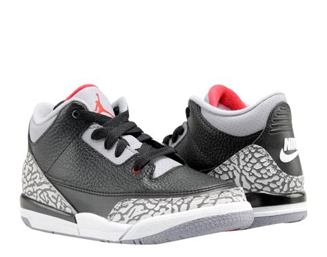 Nike Air Jordan 3 Retro Bp Blackcement Little Kids Basketball Shoes