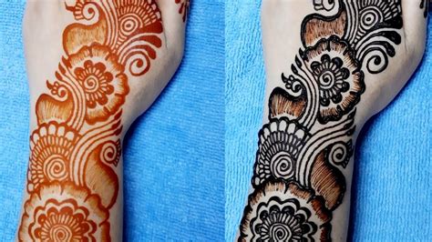Traditional Arabic Mehndi Designs For Back Hands Shaded Mehndi Design
