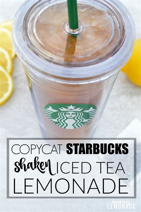 It taste very similar to the starbucks bottled version of peach iced tea, which is peach with green tea. Copycat Starbucks Shaken Iced Tea Lemonade Recipe | Making ...