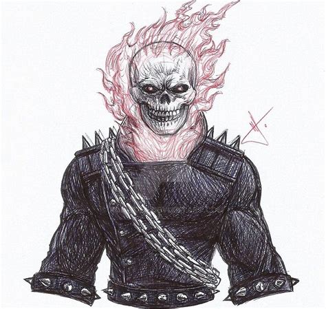Ghost Rider Sketch By Rodwolf On Deviantart