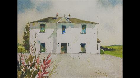 Watercolor White Plaster House And Farmland Views With Chris Petri
