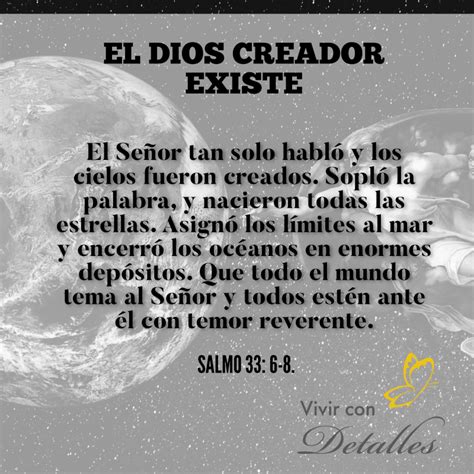 El Dios Creador Existe Vivir Con Detalles