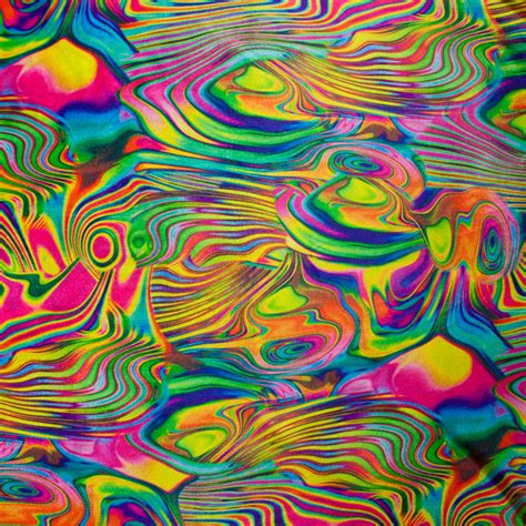 Cali Fabrics Psychedelic Rainbow Swirl 4 Way Stretch Velvet