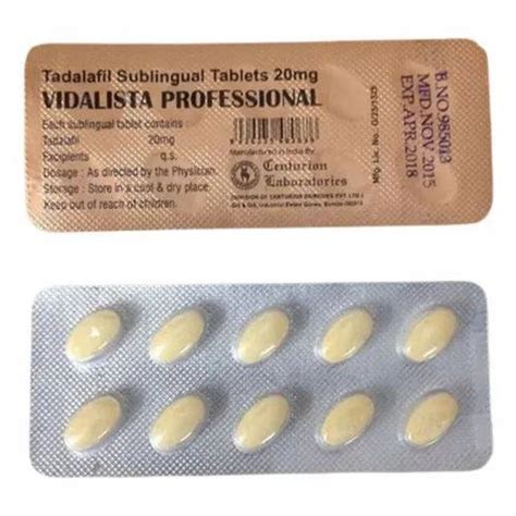 Vidalista Professional Tadalafil Tablet At Rs 120 Strip Indore Uchchanyayalay Indore ID