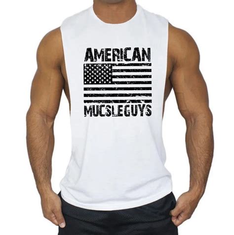 Aliexpress Com Buy American Flag Design Fitness Men Tank Top