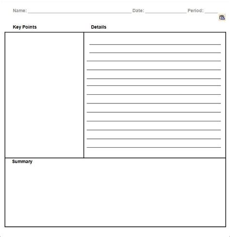 Free printable cornell notes graphic organizer comic note. Cornell Notes Template - 56+ Free Word, PDF Format ...