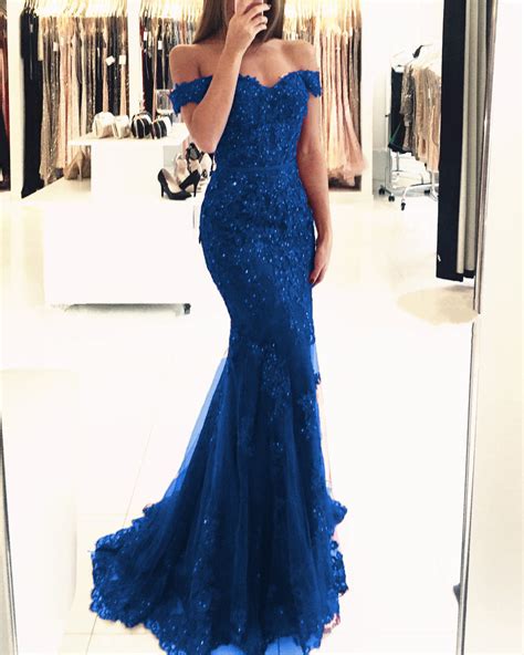 off the shoulder lace mermaid prom dresses 2019 elegant evening gowns alinanova