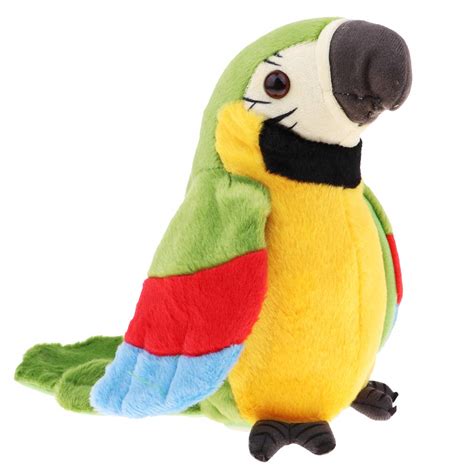 Green B Blesiya Plush Talking Parrot Toy Mimics And Repeats Your Words