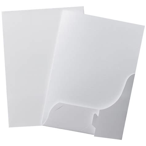 Marbig A4 Presentation Folder Gloss White 20 Pack Officeworks