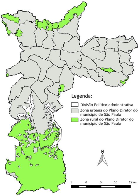 Mapa Do Munic Pio De S O Paulo Com A Zona Urbana E A Zona Rural Download Scientific Diagram