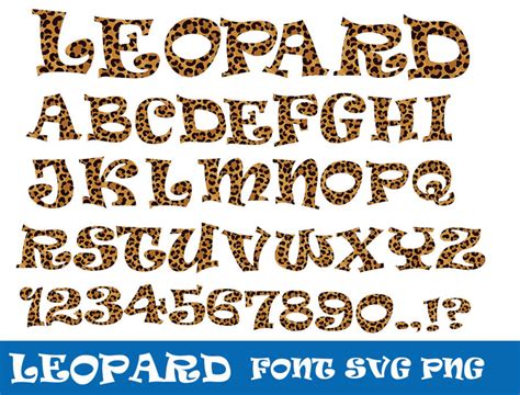 Leopard Font Svg Leopard Font For Cricut Leopard Alphabet Etsy