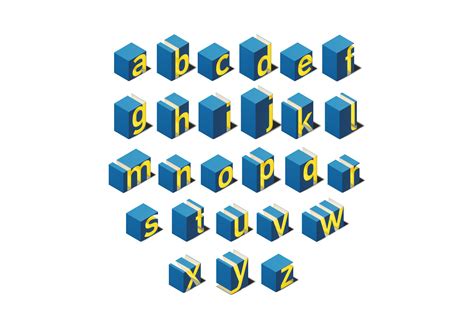 Cube 3d Font Isometric View 04 Gk Mockups Store