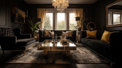 Premium Photo Living Room Decor Home Interior Design Art Deco Glam Style