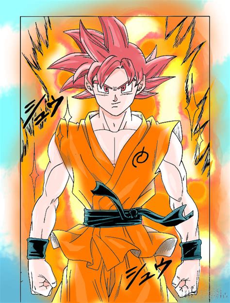 Ssj God Goku From Dbsuper Manga Chapter 13 By Doorgasbr On