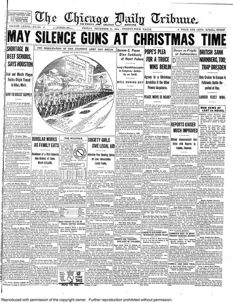 Dec 11 1914 Historical Newspaper Chicago Tribune Newspapers