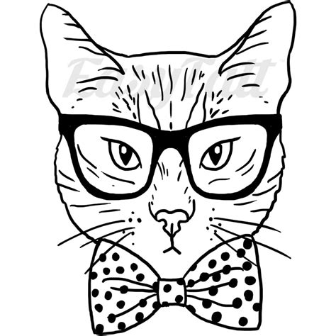 Sophisticated Cat By Didi Fox Temporary Tattoo Easytatt™