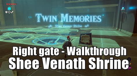 Zelda Breath Of The Wild Shee Venath Shrine Right Gate Twin