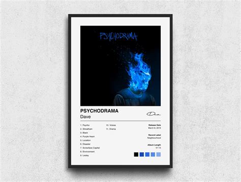 Dave Poster Psychodrama Album Cover Poster Print Dave Etsy