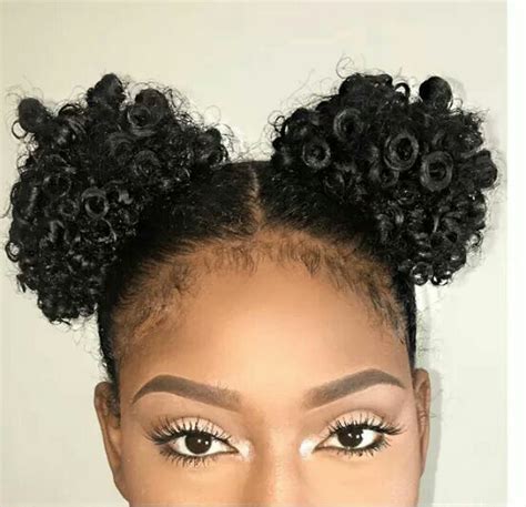two beautiful puffs see tutorial here two puff balls natural hair ig