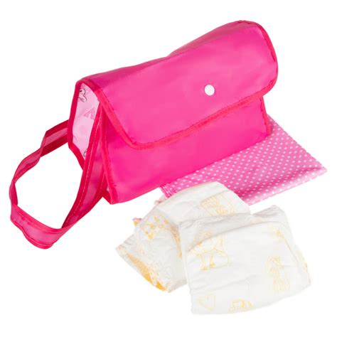 Baby Doll Diaper Bag Pretend Play Changing Set With Blanket Reusable
