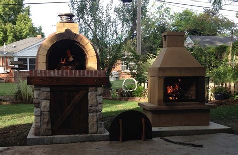 Outdoor Diy Wood Fired Brick Pizza Oven With Colored Stucco And Stone