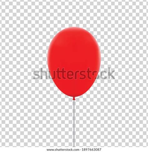 Vector Realistic Isolated Red Balloon Celebration Stock Vector Royalty