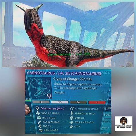 Female Carno Carnotaurus Ark Survival Evolved Xbox Pve Ofc Ebay