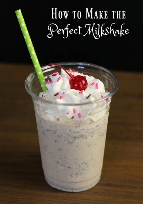 How To Make The Perfect Milkshake Homemade Milkshake Milkshake