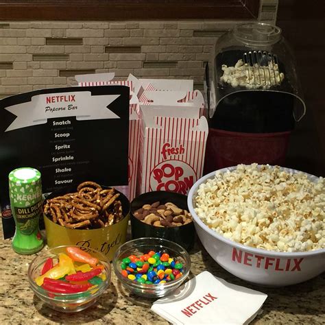Personalize this and make it your own. Popcorn Bar + Netflix = Perfect Family Movie Night ...