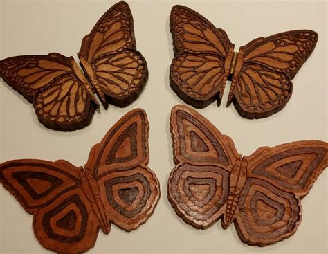 Carved Wooden Butterflies By F4artworks On Etsy