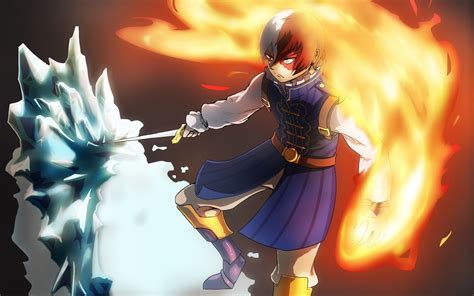 Wallpaper Of Shoto Todoroki Anime My Hero Academia Fire