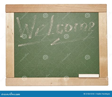 Chalk On A Blackboard Stock Photo Image Of Greeting 21561518
