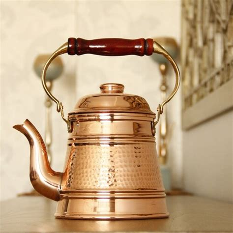 Handmade Copper Tea Kettle Stovetop Teapot Traditional Etsy
