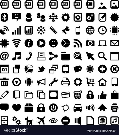 Android Icons Royalty Free Vector Image Vectorstock