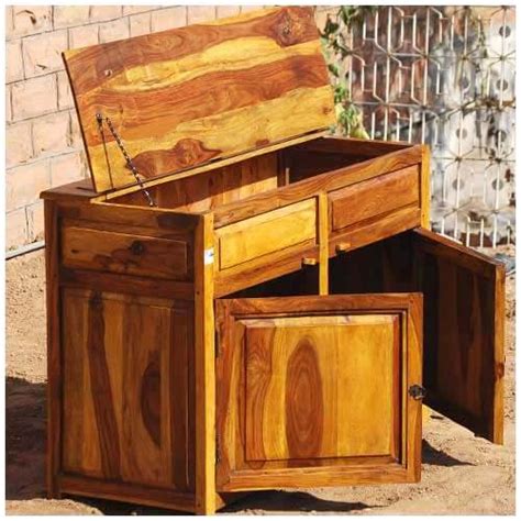 Winsome wood natural solid wood kitchen utility cart utility cart adds storage and preparation space to your kitchen features a knife block. Dallas Ranch Rustic Solid Wood 2 Door Kitchen Storage Cabinet